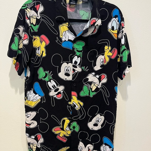 Disney Other - Disney Black and Red Casual Button Down Shirt